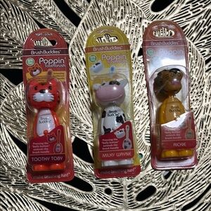 Poppin' Toothbrush Set - Toothy Toby, Milky Wayne, Richie